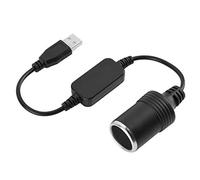 Nikou Convertitore presa accendisigari per auto - Cavo adattatore convertitore da porta USB a 12V femmina per registratori di guida Caricabatteria da auto, 0,3 m