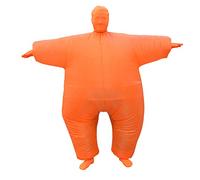Nikou Costume da sumo gonfiabile, divertente, per taglie forti, adatto per altezza 1,6 m - 2,2 m (arancione)