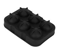Nikou Creatore di sfere di ghiaccio a 6 griglie, nero riutilizzabile per birra, cocktail, vino, bevande, vassoio per cubetti di ghiaccio, bar Accory, silicone, facile rilascio
