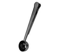 Nikou Cucchiaio da caffè in acciaio inossidabile, cucchiaio dosatore multifunzione per latte in polvere, per casa, paletta da caffè, lungo 15 cm, nero, utensile da cucina