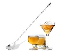 Nikou Cucchiaio da cocktail in acciaio inox, con manico lungo, cucchiaio da bar, cucchiaio da cocktail per mescolare bevande, per martini, caffè, bar, cocktail shaker