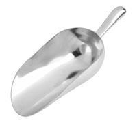 Nikou Cucchiaio da cucina in lega di alluminio, 1 paletta per ghiaccio per buffet, caramelle, dolci, farina, uso per feste, paletta da cucina in metallo, lunghezza 26,7 cm, argento