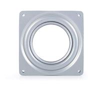 Nikou Cuscinetto per Giradischi, Cuscinetti Girevoli Quadrati Piatto Rotante in Acciaio Zincato da 4 Pollici, Base Girevole per Espositore Quadrato, Strumento da Scrivania