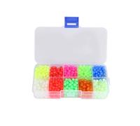 Nikou Esche da Pesca Perline 1000 Pezzi Rotonde di Plastica Strumenti Riutilizzabili per Pesca Notturna o Offshore