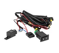 Nikou Fendinebbia Led Kit - 12V Universal Car LED Fendinebbia, interruttore on/off cablaggio Kit Fuse Relay