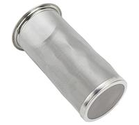 Nikou Filtro per caffè freddo, in acciaio inox, riutilizzabile, a bocca larga, filtro cilindrico con guarnizione bianca per tè, 8 x 15 cm