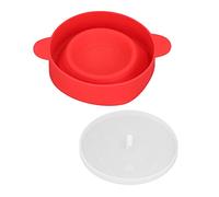 Nikou Grande popcorn per microonde con manico in silicone, BPA, pieghevole, da 40 ℃ a +230 ℃, per uso alimentare, rosso