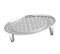 Nikou Griglia per cottura a vapore con gambe rimovibili, supporto per vassoio vapore in acciaio inox, utensile da cucina per pane, 22 cm, design