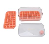Nikou Ice Cubes - Vassoio Easy Release 64 griglie, grande capacità, 2 strati, con paletta per cocktail, colore: rosa