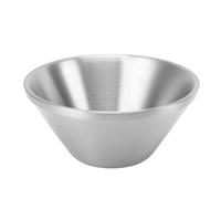 Nikou Insalatiere in acciaio inox, ciotola decorativa a doppio strato per mescolare la cucina, 18 cm, ciotola rotonda in acciaio inox 304 per snack, riso, tagliatelle, 15 cm, argento