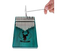 Nikou Kalimba - Pianoforte da pollice, 17 tasti, in legno di mogano, set per principianti con martello e borsa per il trasporto