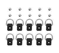 Nikou Kayak D Ring - 10pcs Kayak Fishing Rigging D Anello con Viti M6 for Black Canoe Bungee Kit Accessorio