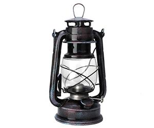 Nikou Lampada a Olio Originale, Lampada da Cherosene Classica Feuerhand Hurricane Lantern Portable Outdoor Camping Lights, 24cm