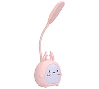 Nikou Lampada da Tavolo a LED Lampada da Tavolo per Protezione degli Occhi con Ricarica USB a Forma di Animale per Ufficio in Camera da Letto (Rosato)