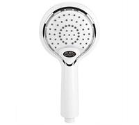 Nikou LED Shower Head Handheld - Nikou 3 Colori Cambia Water Powered, Soffione doccia LED con display digitale Sensore di temperatura, Spruzzatore doccia con controllo della temperatura