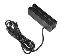 Nikou Lettore di Carte di Credito, Lettore di schede di Credito USB, Lettore di schede magnetiche MSR580 3 Tracce Mini Mag Hi-Co Swiper 1 Confezione