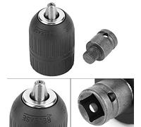 Nikou Mandrino autofilettante, Mandrino autoserrante senza chiave 2-13mm, 1/2 "-20UNF con adattatore mandrino 1/2", per conversione avvitatori a impulsi