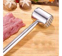 Nikou Martello batticarne in acciaio inox, strumento da cucina per cucinare, martello per carne per uso domestico, per ristoranti, resistente, 880 g, manico facile da impugnare