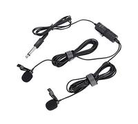Nikou Microfono lavalier a condensatore con clip da 3,8 mm per cellulare, fotocamere, PC, 4 m