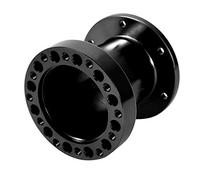 Nikou Mozzo per volante distanziali - kit adattatore mozzo volante in alluminio distanziale universale da 3 pollici per auto(nero)