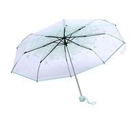 Nikou Ombrello Trasparente 1PC Ombrello Pieghevole Ombrello Principessa alla Moda Ombrello Rosa Compatto(1#)