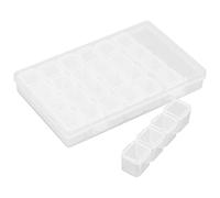 Nikou Organizer per perline con 28 scomparti per pittura a diamante, contenitore per perline, cassetta degli attrezzi per artigianato, custodia in plastica trasparente