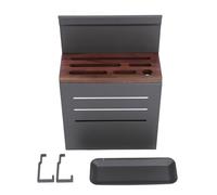 Nikou Organizzatore a blocchi per coltelle di posate a muro Spazio Risparmio di Space Leghe in alluminio per pulizia facile per cucina (Nero d'argento)