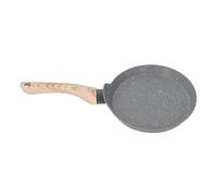 Nikou Padella in lega di alluminio, padella antiaderente di medie dimensioni con manico in legno, padella per omelette a riscaldamento rapido per cucina domestica, grigio