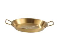 Nikou Padella per paella in acciaio inox, piatto ovale per frutti di mare, pentola a doppio manico, per casa e ristorante, versatile 36 cm, ideale per piatti spagnoli