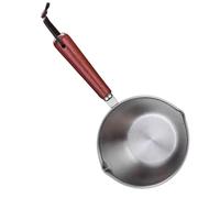 Nikou Pentola da campeggio con coperchio, in acciaio inox 304, pentola portatile multifunzionale con fibbia per cottura a vapore e bollitura, mini pentola scalda latte da 200 ml, manico antiscivolo