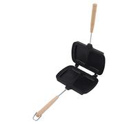 Nikou Pentola da campeggio per esterni, portatile, in lega di alluminio, con coperchio, borsa per 6-8 persone, padella antiaderente a doppio lato, manici rimovibili, macchina per sandwich