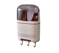 Nikou Portaposate Appendiabiti, Porta Bacchette scolapiatti con Coperchio per Cucina(Bianco)