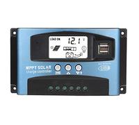 Nikou Regolatore di Carica Mppt- Regolatore di carica solare MPPT 40/50/60/100A 12V 24V Display LCD doppio USB Funzione di protezione ad alta precisione(100A)