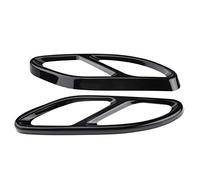 benz Telo copriauto- 1 coppia copri tubo di scarico trim argento per Benz GLC C E-Class C207 Coupe 14-17 (Colore : Black)