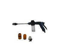 Nikou Rondella ad alta pressione, pistola per lavaggio auto con contenitore, pistola per pulizia con manico allungato e 3 attacchi rapidi, per lavaggio auto, giardino, terrazza (blu)