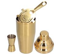 Nikou Set da cocktail in acciaio inox, 750 ml, alla moda, con colino e misurino, ideale per baristi e uso domestico,