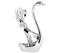 Nikou Set da tavola in lega di zinco, 7 pezzi, con 3 cucchiai e 3 forchette, decorazione per la casa, set di posate, posate, portaposate