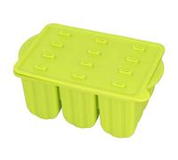 Nikou Set di 3 pezzi per pasta, in lega di alluminio, forma rotonda, utensile da cucina fai da te, vassoio per gelato in silicone con coperchio e 50 bastoncini, verde