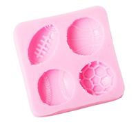 Nikou Set di 3 stampi in silicone per torte, filo di perle, stampo per chote, palla da calcio, baseball, cervo, pigna, orso, corallo, decorazione torte, strumenti da forno fai da te