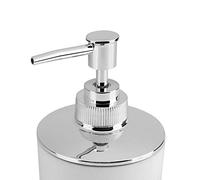 Nikou Set di 4 accessori da bagno, include portaspazzolino, portasapone, dispenser, bianco, set da bagno per casa e giardino
