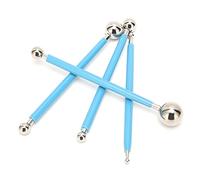 Nikou Set di 4 strumenti per modellare torte in metallo a forma di pallina, strumenti per la decorazione di fondente, strumenti di cottura fai da te, strumenti per modellazione di sculture per