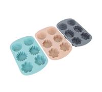 Nikou Set di teglie per torte in silicone, pieghevoli, a sgancio rapido, rotonde, per torte a strati, 3 pezzi, 6 cavità, antiaderenti, resistenti al calore, lavabili in lavastoviglie