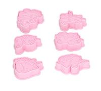 Nikou Set per goffratura fondente, facile da pulire, in ABS, flessibile, riutilizzabile, per cuocere cupcake, torte, goffratura, torta fondente, strumento fai da te