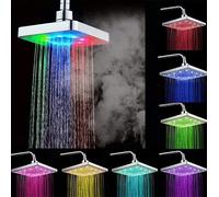 Nikou Soffione Doccia LED, Soffione Doccia a LED ad Alta Pressione con fasciatoio a vestibilità Romantica Universale per Hotel casa Bagno (7 Colori)