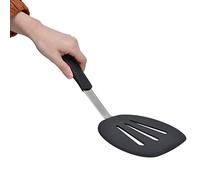 Nikou Spatola in Silicone per Cucina, Paletta Forata Pesce Spatole Ampia e Rotonda Resistente al Calore, per Pesce, Uova, Pancake