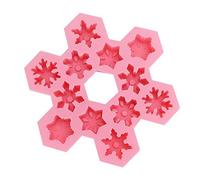 Nikou Stampo in silicone a forma di fiocchi di neve, per cubetti di ghiaccio, per cioccolatini, per torte, per modellare, fondente, decorazione fai da te per Natale, cioccolato, caramelle