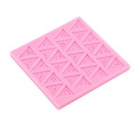 Nikou Stampo in silicone con bandiera a forma di lettera per decorare torte, stampo per fondente, strumento di cottura, flessibile e antiaderente, 25,4 x 17,8 cm.