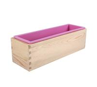 Nikou Stampo rettangolare in silicone per sapone, scatola di legno fai da te, strumento per la creazione di torte, pane toast, sapone rettangolare flessibile, adatto per cottura e artigianato