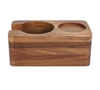 Nikou Supporto per manomissione caffè, stazione di pressatura in legno da 58 mm, supporto stabile per protafiltro per uso domestico, porta manomissione caffè e supporto per protafiltro