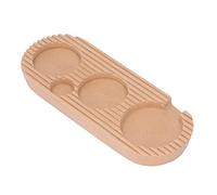 Nikou Supporto per manomissione per filtro da caffè, base in legno con 3 fori per manomissione da 58 mm, 4 slot per 51 mm/5 m, supporto per manomissione caffè in faggio